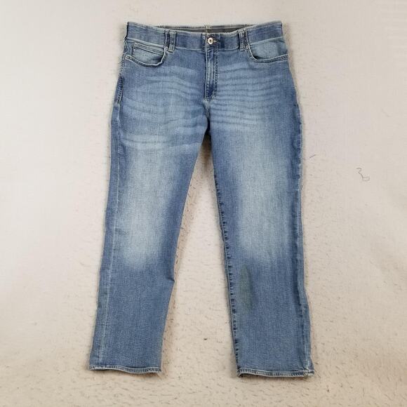 Lee Extreme Motion Performance Jeans Mens 40x30 Blue Straight Tapered Stretch - Picture 1 of 14